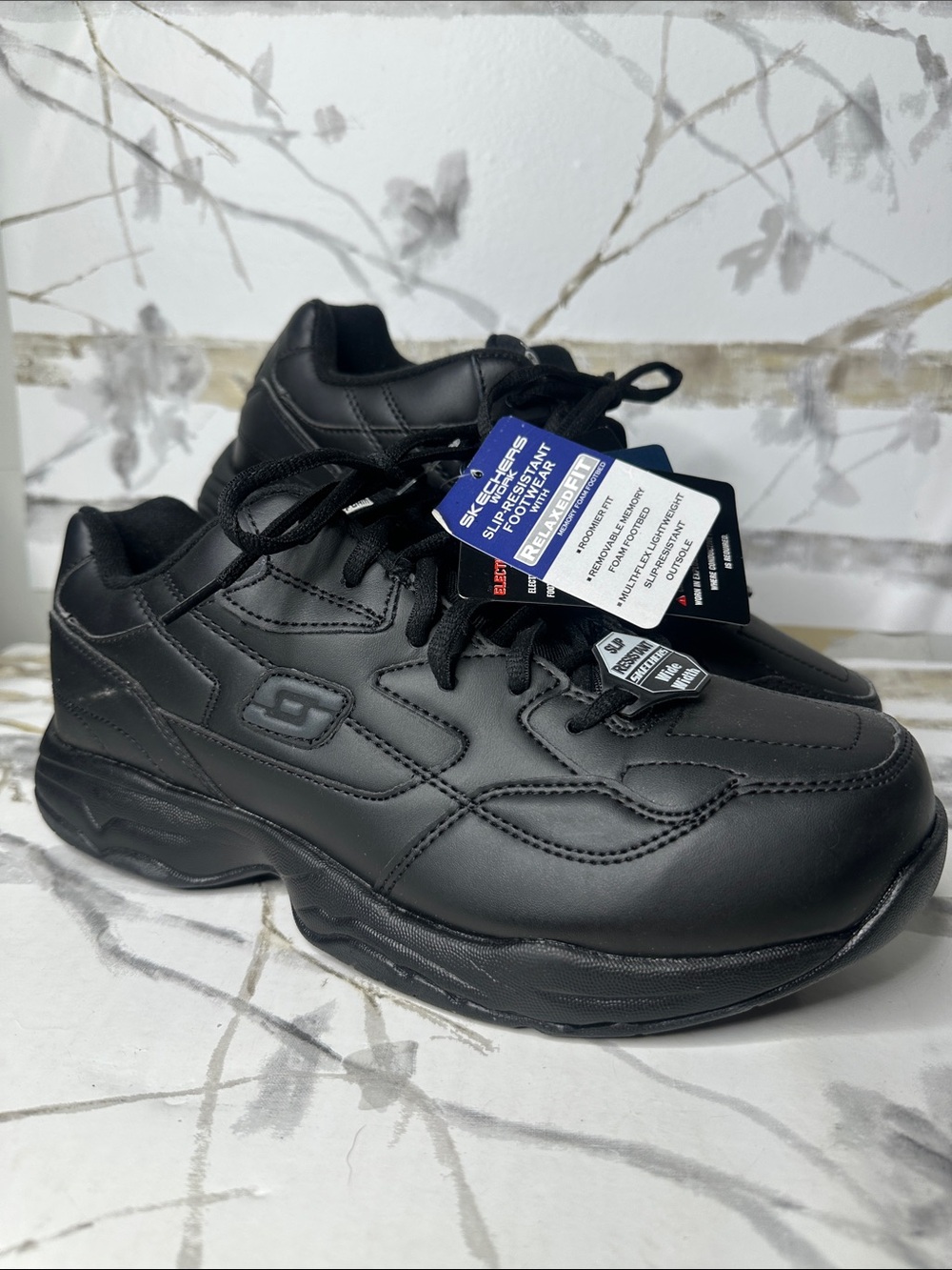 Skechers Relaxed Fit Mens Work Slip Resistant Sneakers